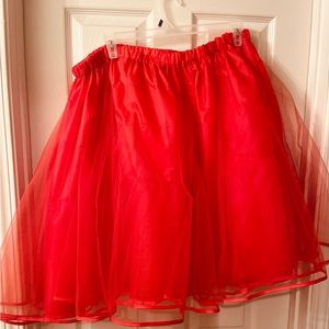 Plus size Red tutu skirt